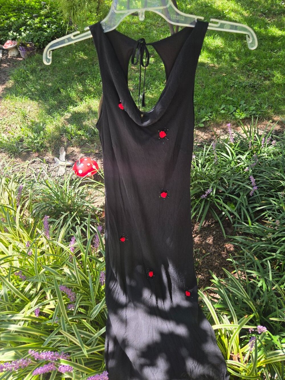Rose silk dress